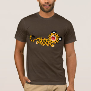 Niedlicher Cartoon Facetischer Leopard-T - Shirt
