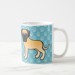 Niedlicher Cartoon Fawn Old English Mastiff Hunde Kaffeetasse
