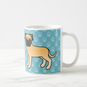Niedlicher Cartoon Fewn Bullmastiff Hunde Kaffeetasse