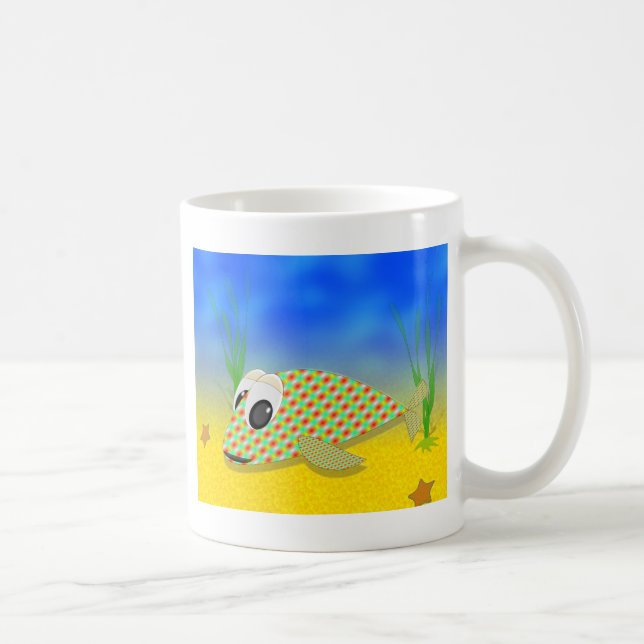 Niedlicher Cartoon Fisch Kaffeetasse (Rechts)