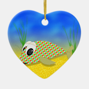 Niedlicher Cartoon Fisch Keramik Ornament