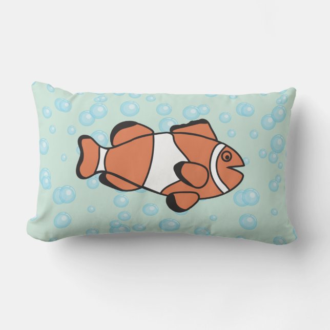 Niedlicher Cartoon Fisch Lendenkissen (Vorderseite)