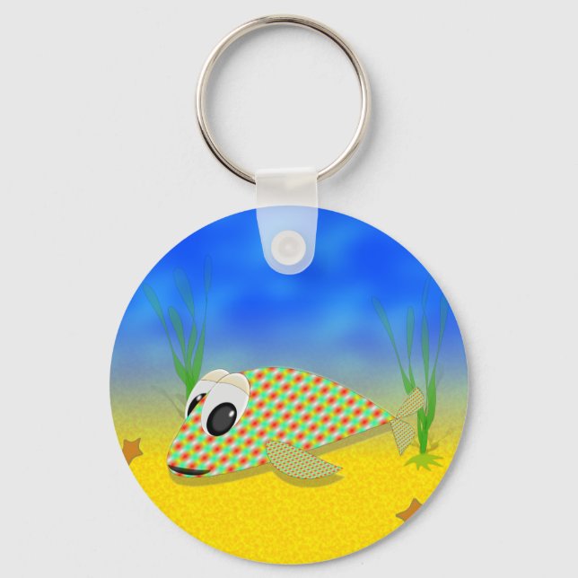 Niedlicher Cartoon Fisch Schlüsselanhänger (Vorderseite)