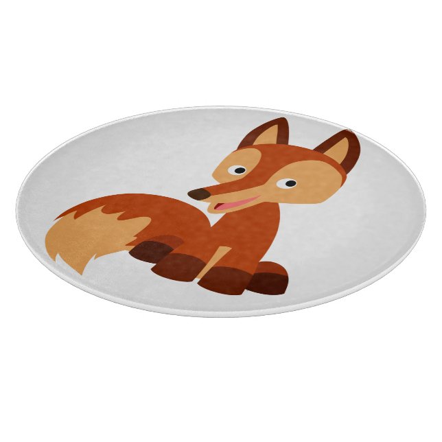 Niedlicher Cartoon Fox Cutting Board Schneidebrett (Ecke)