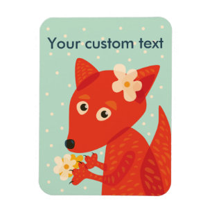 Niedlicher Cartoon Fox Girl Magnet