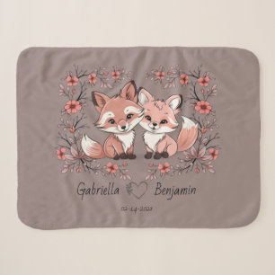 Niedlicher Cartoon Fox Liebhaber Herzlich Willkomm Sherpadecke