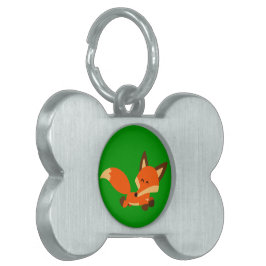 Niedlicher Cartoon Fox Pet Tag Tiermarke