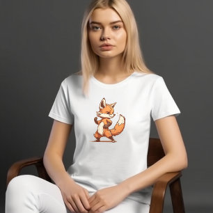 Niedlicher Cartoon Fox T - Shirt: Adorable und Whi T-Shirt