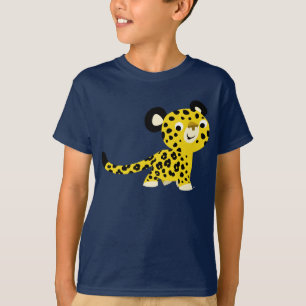 Niedlicher Cartoon-freundlicher Leopard-KinderT - T-Shirt