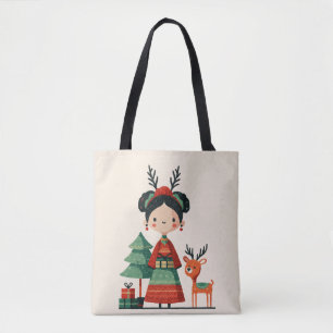 Niedlicher Cartoon Frida Kahlo Retro Minimalistisc Tasche