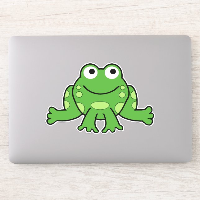 Niedlicher Cartoon Frosch Aufkleber (Computer)