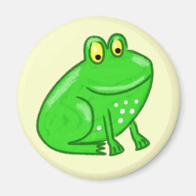 Niedlicher Cartoon Frosch Magnet (Vorne)