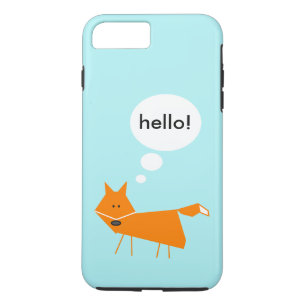 Niedlicher Cartoon Fuchs auf blauem Hintergrund Sp Case-Mate iPhone Hülle