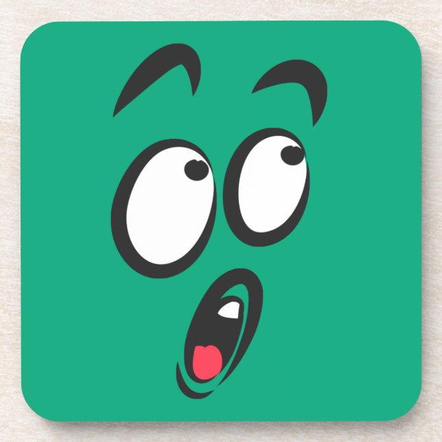 Niedlicher Cartoon Funny Shooface Getränkeuntersetzer (Vorderseite)
