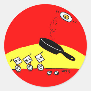 Niedlicher Cartoon für Gymnastik Runder Aufkleber