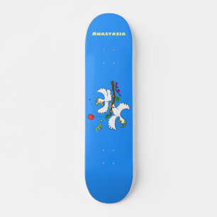 Niedlicher Cartoon für lustige Kakatovögel Skateboard