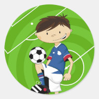 Niedlicher Cartoon Fußball-Boy