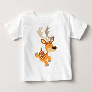 Niedlicher Cartoon Gambolage Fallow Deer Baby T -  Baby T-shirt