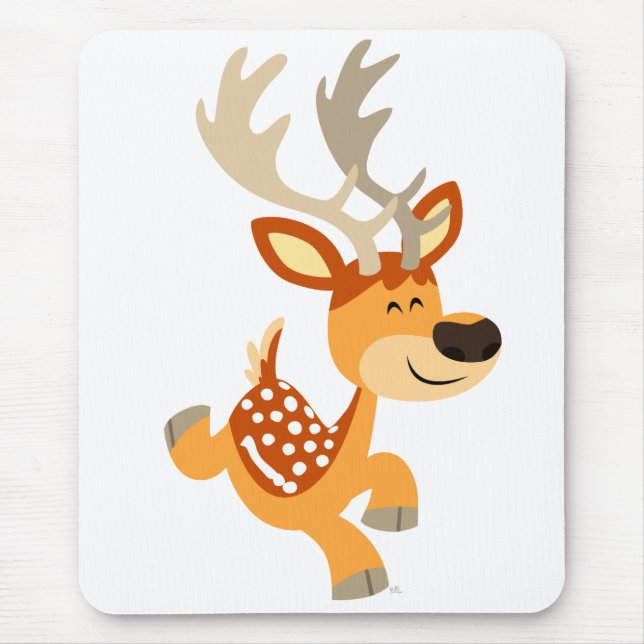 Niedlicher Cartoon Gamboli Fallow Deer Mousepad (Vorne)