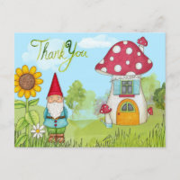 Niedlicher Cartoon Garden Gnome und Haus Vielen Da