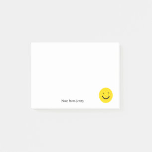 Niedlicher Cartoon Gelb Happy Lächeln Gesicht Cus Post-it Klebezettel