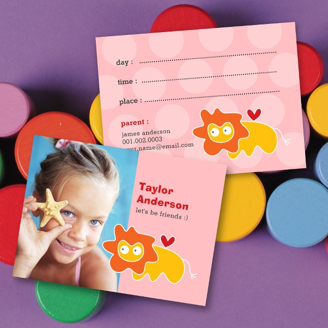 Niedlicher Cartoon Gelber Löwe Foto Kinderspiel Da Telefonnummerkarte (Von Creator hochgeladen)