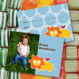Niedlicher Cartoon Gelber Löwe Foto Kinderspiel Da Telefonnummerkarte