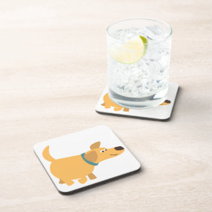 Niedlicher Cartoon Gelbes Labrador Untersetzer Set