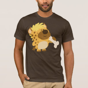 Niedlicher Cartoon-gepunktete Hyäne, die einen T-Shirt