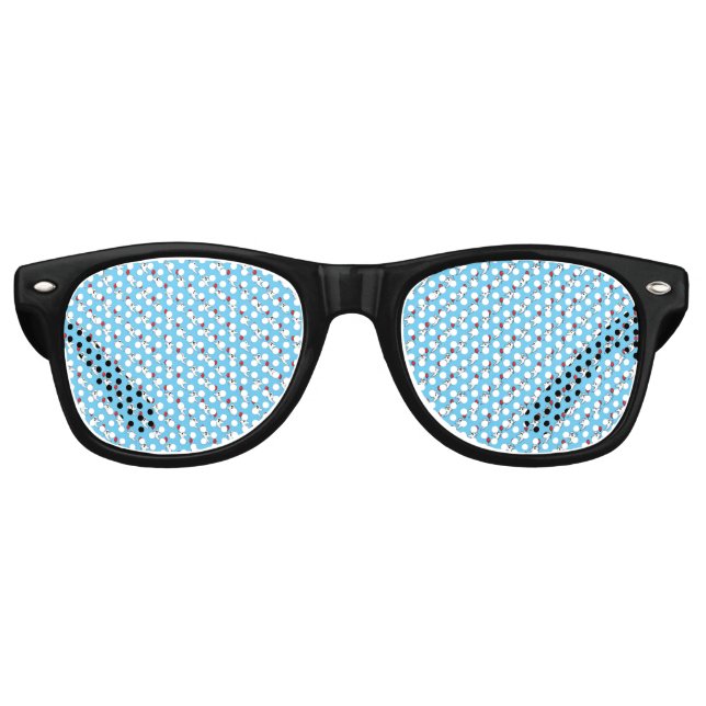 Niedlicher Cartoon Ghost mit Red Balloon Pattern Partybrille (Vorderseite)