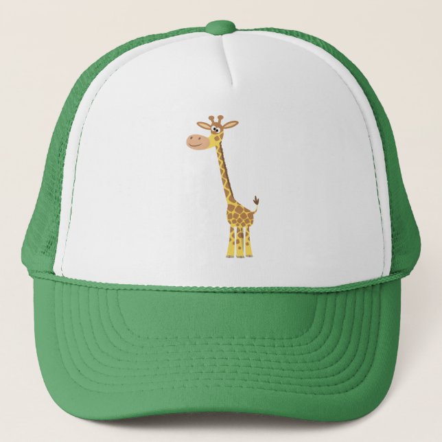 Niedlicher Cartoon Giraffe Hat Truckerkappe (Vorderseite)