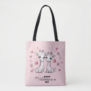 Niedlicher Cartoon Giraffe Liebhaber Herzlich Will Tasche