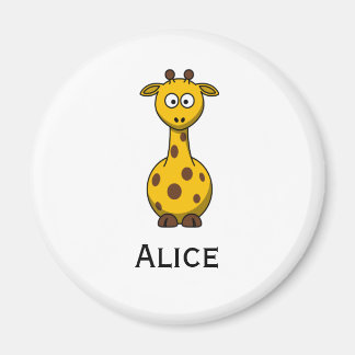 Niedlicher Cartoon Giraffe Magnet mit Kindername