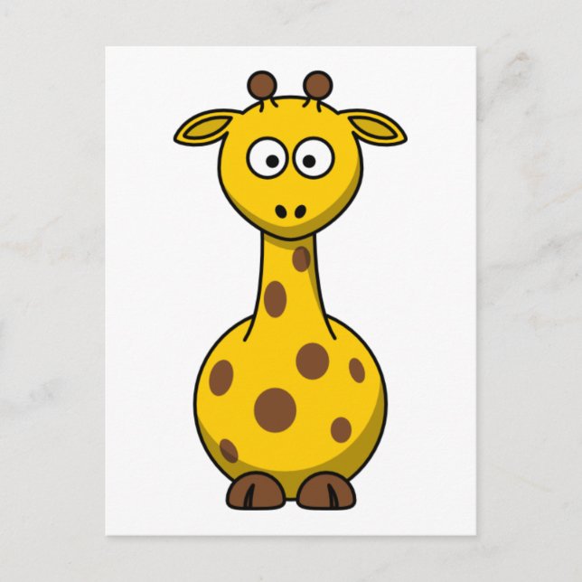 Niedlicher Cartoon Giraffe Postkarte (Vorderseite)