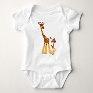 Niedlicher Cartoon Giraffe und Calf Baby Strampler