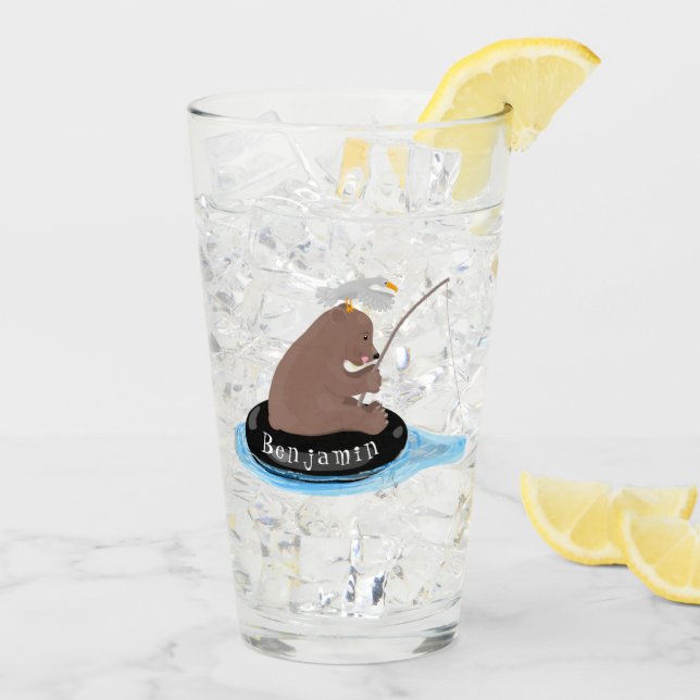 Niedlicher Cartoon Glas (Rückseite Ice)