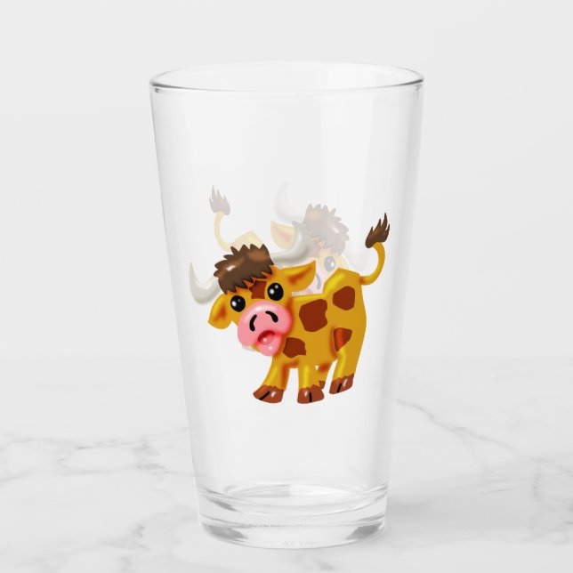 Niedlicher Cartoon Glas (Vorderseite)