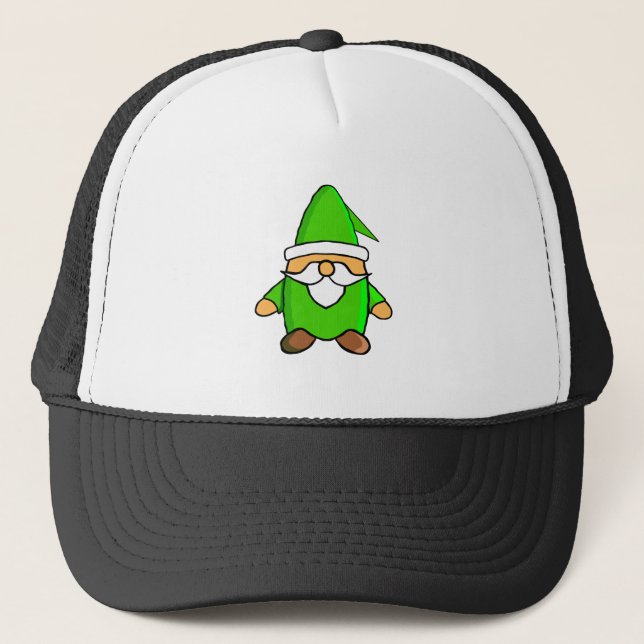 Niedlicher Cartoon Gnome Trucker Hat Truckerkappe (Vorderseite)
