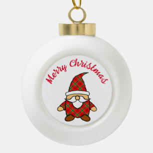 Niedlicher Cartoon Gnome Zeichnend Keramik Ball We Kugel-Ornament