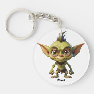 Niedlicher Cartoon Goblin mit Pointy Ohren Schlüsselanhänger
