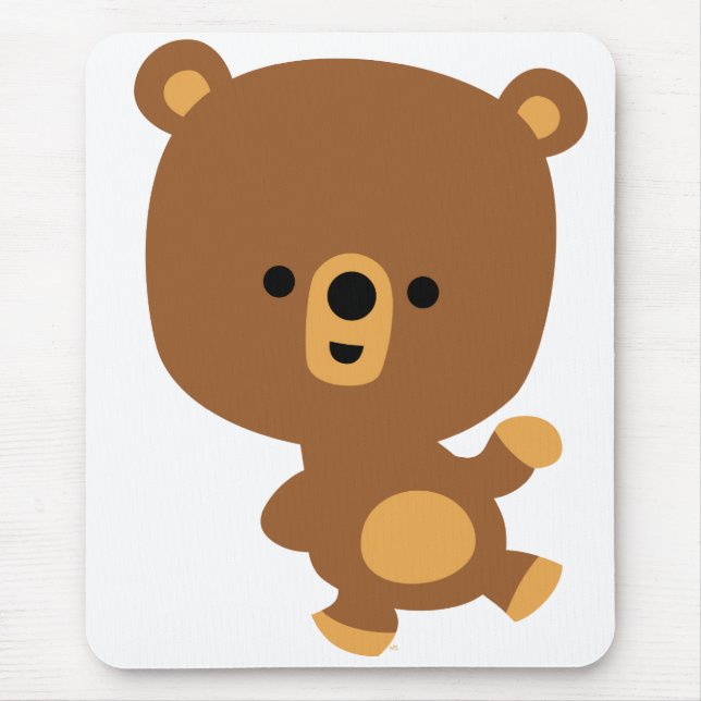 Niedlicher Cartoon "Good Vibe" Bärenmousepad Mousepad (Vorne)