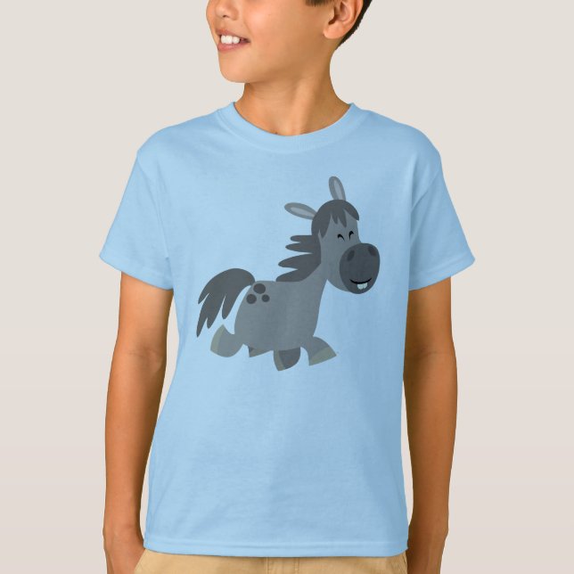 Niedlicher Cartoon Grau Pony Children T - Shirt (Vorderseite)