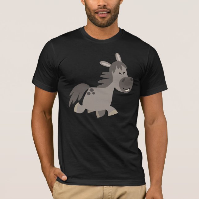 Niedlicher Cartoon Grau Pony T - Shirt (Vorderseite)
