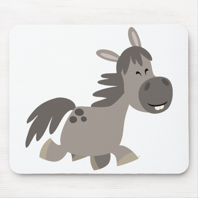 Niedlicher Cartoon Gray Pony Mousepad (Vorne)