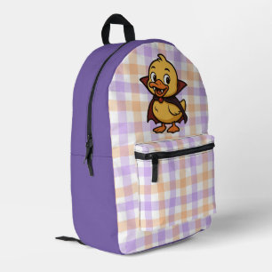Niedlicher Cartoon Halloween Entenvampire Bedruckter Rucksack