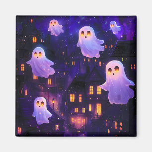 Niedlicher Cartoon Halloween Mitternachtsflieger Magnet