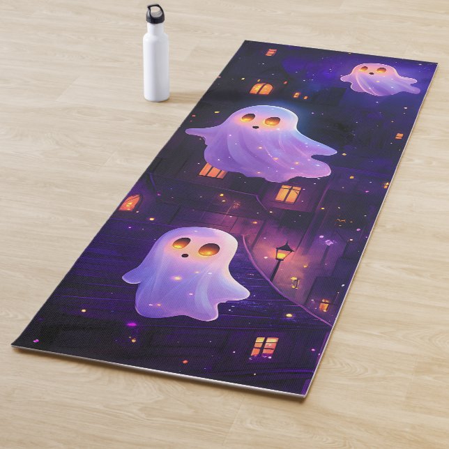 Niedlicher Cartoon Halloween Mitternachtsflieger Yogamatte (Beispiel)