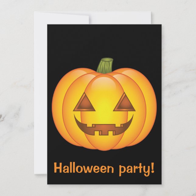 Niedlicher Cartoon Halloween Pumpkin Halloween-Par Einladung (Vorderseite)