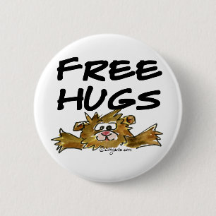 Niedlicher Cartoon-Hamster-freies Umarmungs-Button Button
