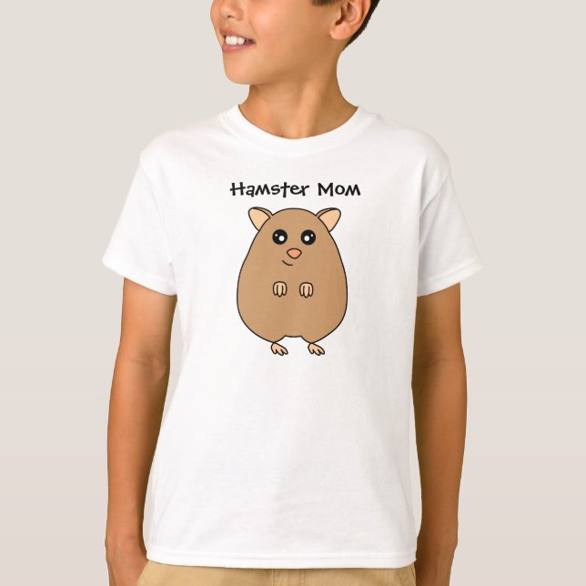Niedlicher Cartoon-Hamster-Mama-Mädchen-T - Shirt (Vorderseite)